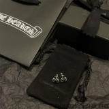 CHROME HEARTS Plus Stud Earrings with Sapphire 