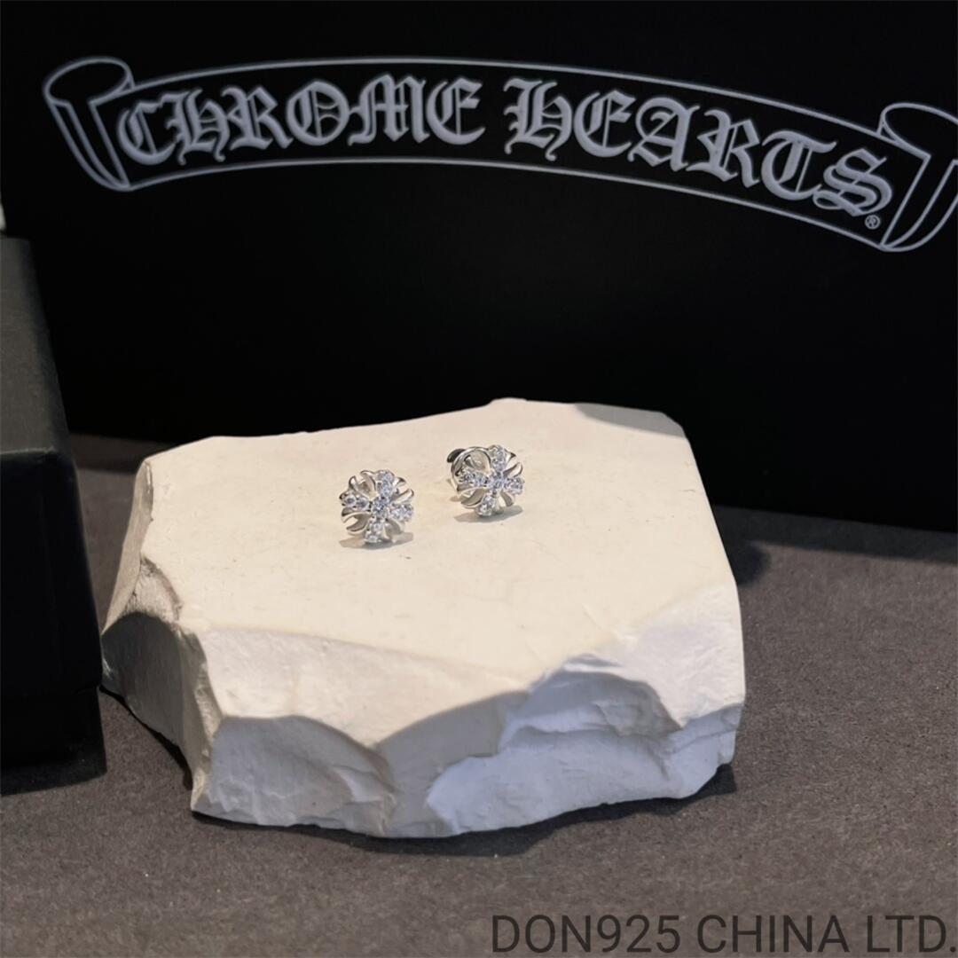 18K White Gold CHROME HEARTS Plus Stud Earrings