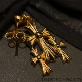 22K Gold CHROME HEARTS Cemetery Earrings 