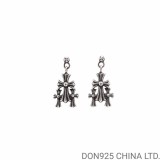 Chrome Hearts Cemetery Earrings in 925s Silver (1 Pair)