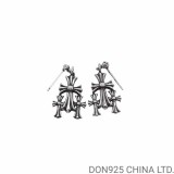 Chrome Hearts Cemetery Earrings in 925s Silver (1 Pair)