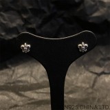 Chrome Hearts BS Fleur Stud Earrings in 925s Silver (1 Pair)