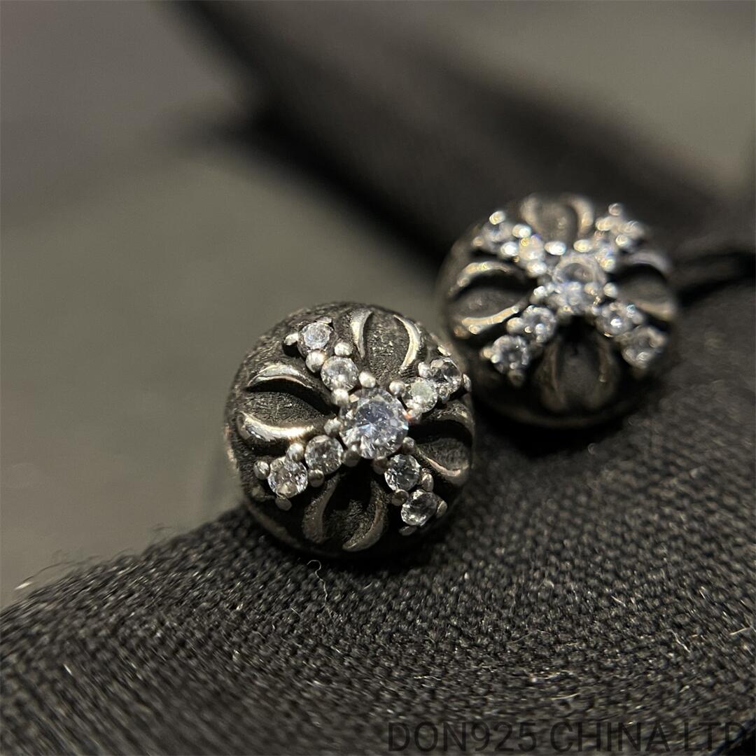 CHROME HEARTS Crossball Stud Earrings