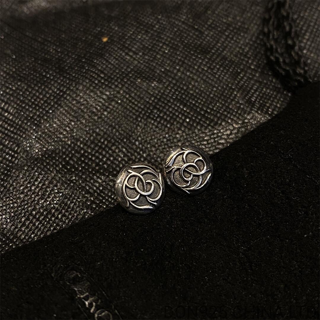 CHROME HEARTS Rose Stud Earrings