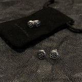 Chrome Hearts Rose Stud Earrings in 925s Silver (1 Pair)