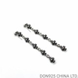 Chrome Hearts 5 Drop Cross Earrings in 925s Silver (1 Pair)