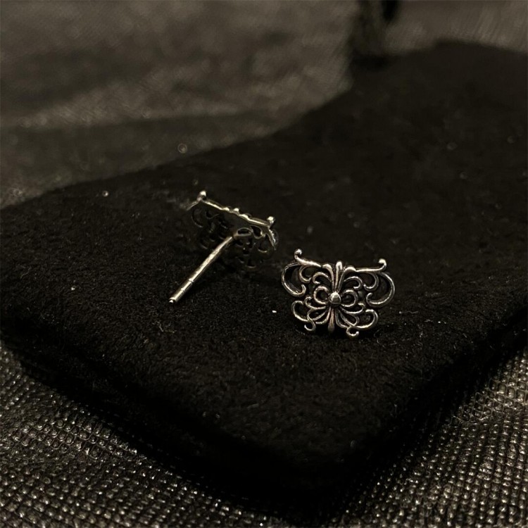 Chrome Hearts Butterfly Sutd Earrings in 925s Silver (1 Pair)