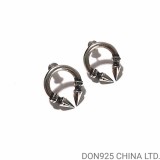 Chrome Hearts Double Spike Earrings in 925s Silver (1 Pair)