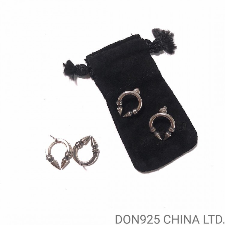 Chrome Hearts Double Spike Earrings in 925s Silver (1 Pair)