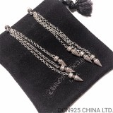 Chrome Hearts Spike Chain Earrings in 925s Silver (1 Pair)