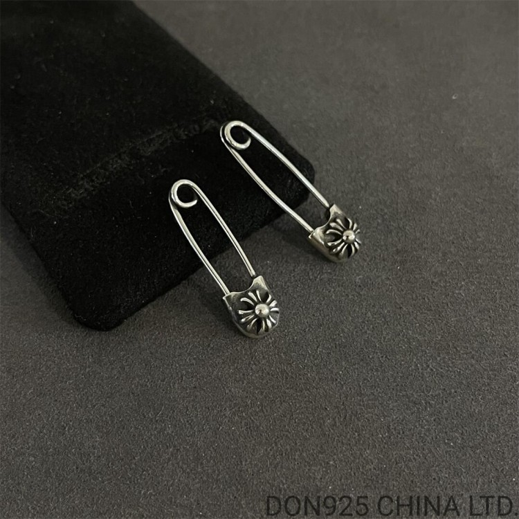 Chrome Hearts Safety Pin Earring in 925s Silver (1 Piece)
