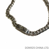 CHROME HEARTS Bella Mini ID Chain Choker Necklace 38CM