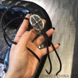 CHROME HEARTS Keeper Necklace (with 100CM Leather Rope)