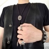 CHROME HEARTS Keeper Necklace (with 100CM Leather Rope)