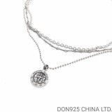 CHROME HEARTS Angel Medallion Necklace (with 3 Chains)