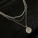 CHROME HEARTS Angel Medallion Necklace (with 3 Chains)