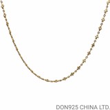 22K Gold CHROME HEARTS Tiny E Plus Chain Necklace (50CM)