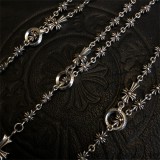 CHROME HEARTS Tiny Cross Necklace (with Tiny E Plus Chalk Chain)