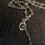 CHROME HEARTS Tiny Cross Necklace (with Tiny E Plus Chalk Chain)