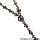 CHROME HEARTS Tiny Cross Necklace (with Tiny E Plus Chalk Chain)