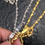 CHROME HEARTS Tiny Cross Necklace (with Tiny E Plus Chalk Chain)