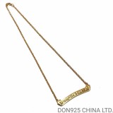 22K Gold CHROME HEARTS Logo Necklace (with 45CM Gold NE Chain)