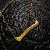 22K Gold CHROME HEARTS Logo Necklace (with 45CM Gold NE Chain)