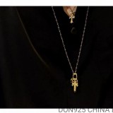 22K Gold CHROME HEARTS Tiny Cross Necklace (with Gold Ball Chain)