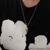 22K Gold CHROME HEARTS BS Fleur Whistle Necklace (Mini Size with 55CM Gold Twist Chain)