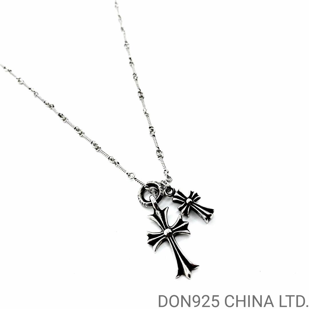 CHROME HEARTS Tiny Cross & Babyfat Necklace (with Twist Chain)