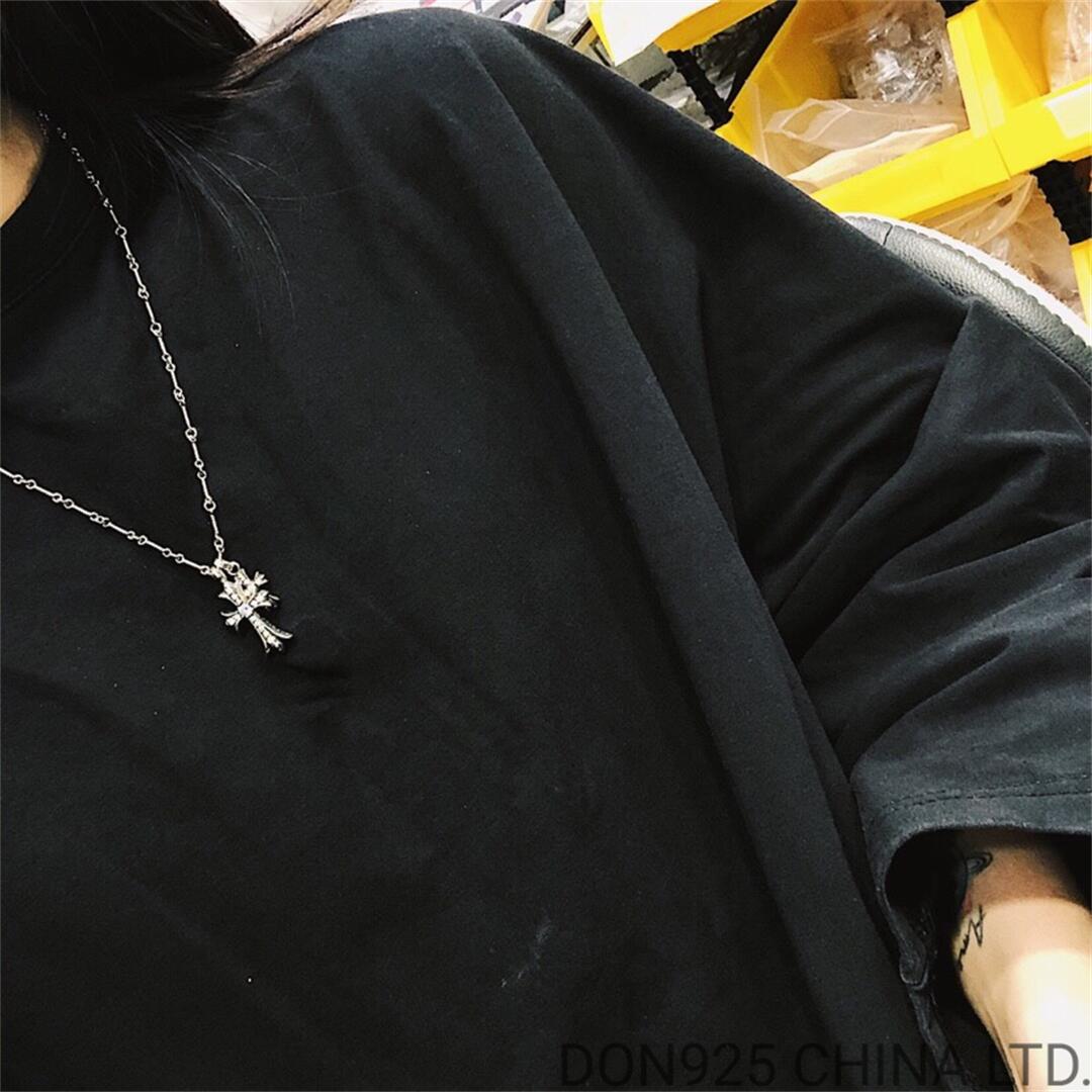 CHROME HEARTS Small Cross & Babyfat Necklace (with Twist Chain)