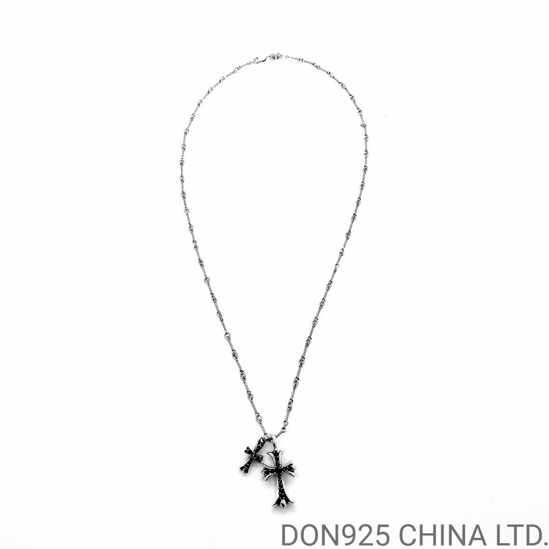 CHROME HEARTS Small Cross & Babyfat Necklace (with Twist Chain)