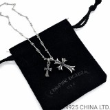 CHROME HEARTS Small Cross & Babyfat Necklace (with Twist Chain)