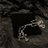 CHROME HEARTS Small Cross & Babyfat Necklace (with Twist Chain)