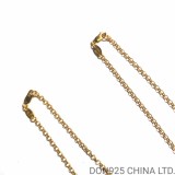 22K Gold CHROME HEARTS Small Cross & Babyfat & Safety Pin Necklace (45CM Gold NE Chain)