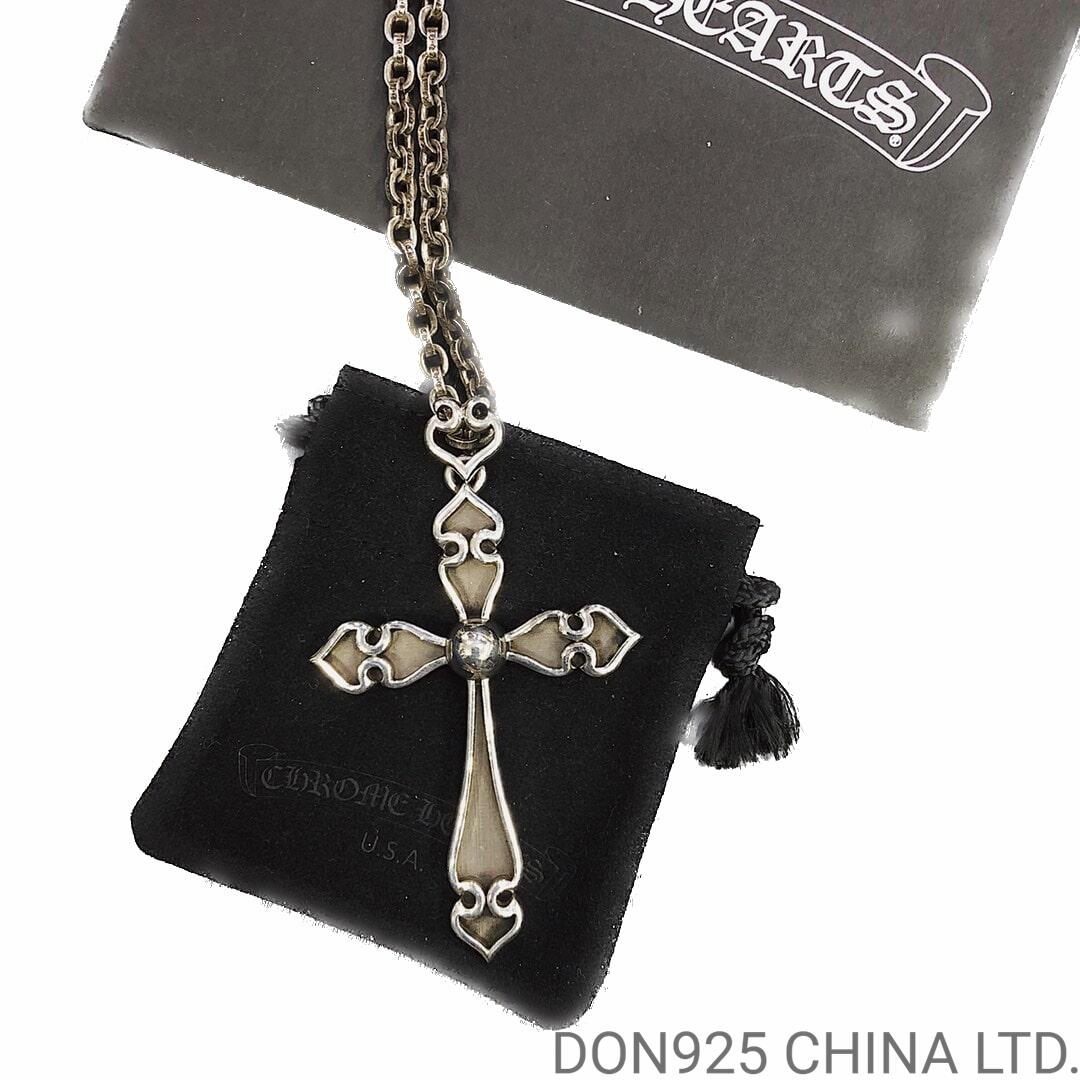 CHROME HEARTS Spade Cross Necklace (Large Size with Paper Chain)