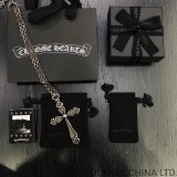 CHROME HEARTS Spade Cross Necklace (Large Size with Paper Chain)