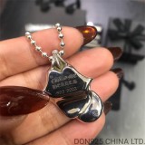 CHROME HEARTS Rolling Stones Lip & Tongue Necklace (with Ball Chain)