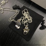 CHROME HEARTS Rolling Stones Lip & Tongue Necklace (with Ball Chain)