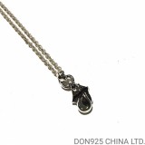 CHROME HEARTS Rolling Stones Lip & Tongue Necklace (with NE Chain)