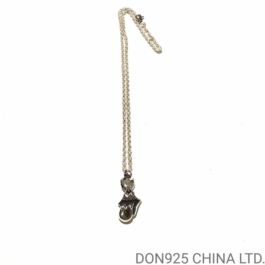 CHROME HEARTS Rolling Stones Lip & Tongue Necklace (with NE Chain)