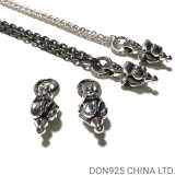 CHROME HEARTS Rolling Stones Three Sided Necklace (with Roll Chain)