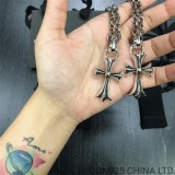 CHROME HEARTS Small Cross Necklace (with Paper Chain)