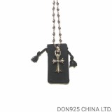 CHROME HEARTS Small Cross Necklace (with Tiny E Chain)