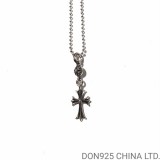 CHROME HEARTS Tiny Cross Necklace (with Ball Chain)