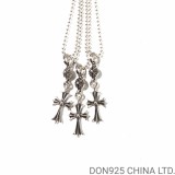 CHROME HEARTS Tiny Cross Necklace (with Ball Chain)