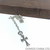 CHROME HEARTS Tiny Cross Necklace (with Twist Chain)