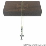 CHROME HEARTS Tiny Cross Necklace (with Ball Chain)