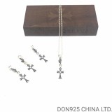 CHROME HEARTS Tiny Cross Necklace (with Ball Chain)