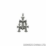 CHROME HEARTS Cemetery Cut Out Necklace (with Ball Chain)